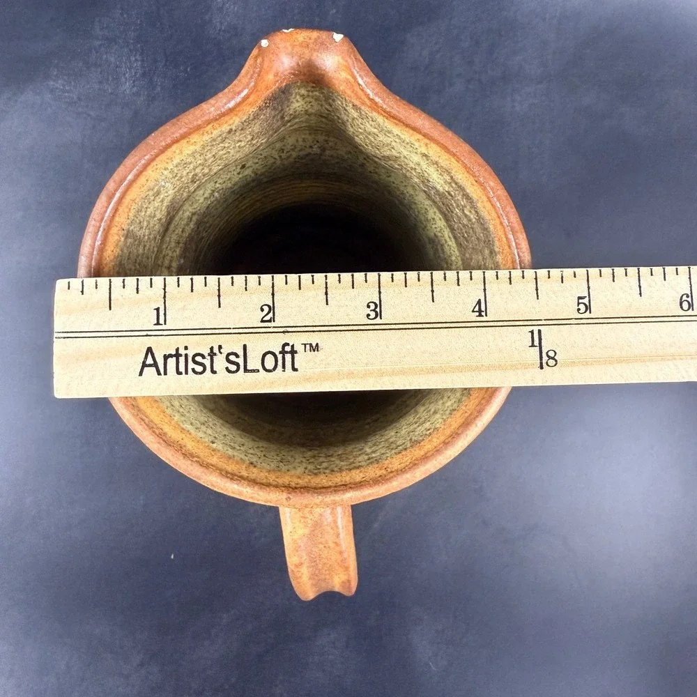 Kenneth Starbird Studio Pottery Stoneware Pitcher Signed Hand Thrown Jug